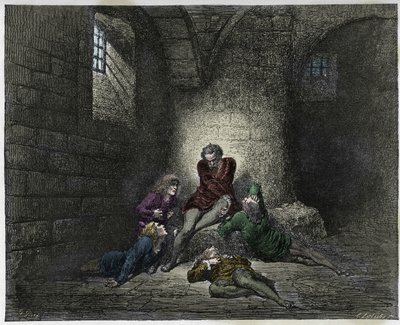 Inferno, Canto 33: Ugolino and his sons immured and starving (illustration from The Divine Comedy) by Gustave after Dore